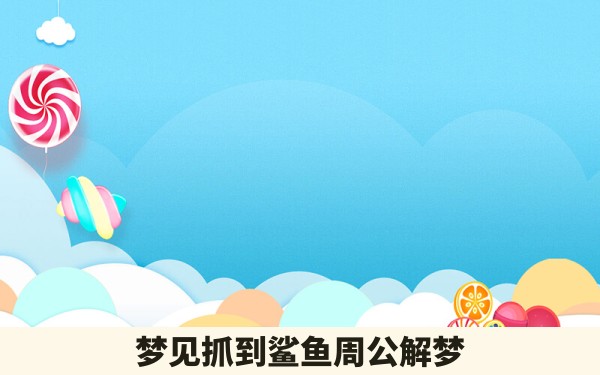 梦见抓到鲨鱼周公解梦