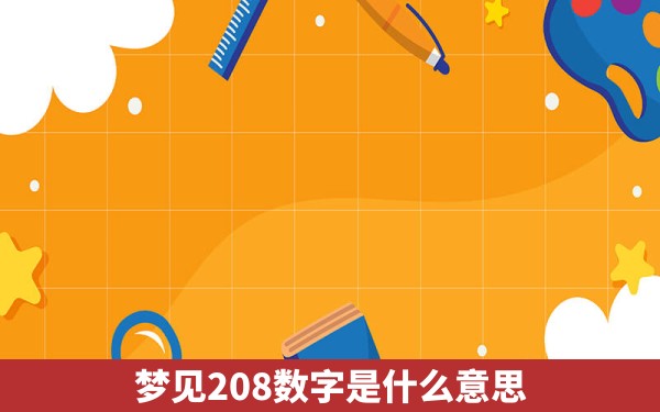 梦见208数字是什么意思