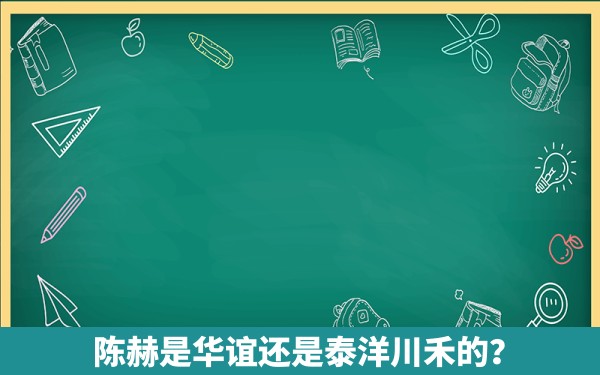 陈赫是华谊还是泰洋川禾的？