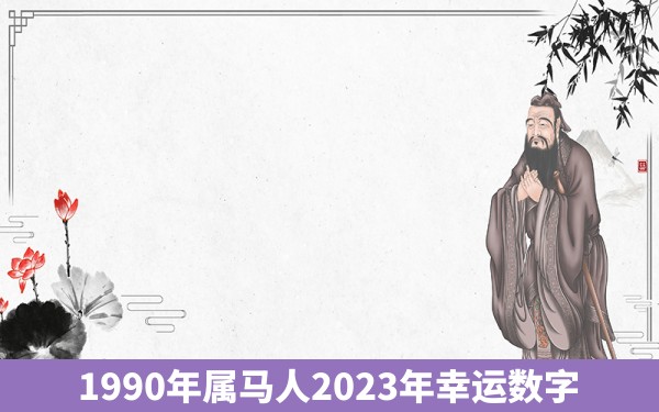 1990年属马人2023年幸运数字