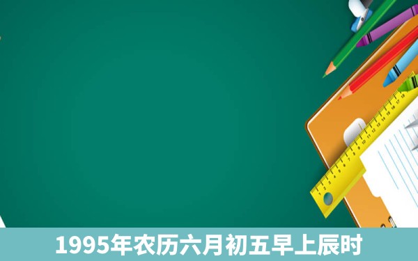 1995年农历六月初五早上辰时