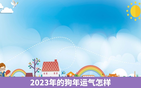 2023年的狗年运气怎样