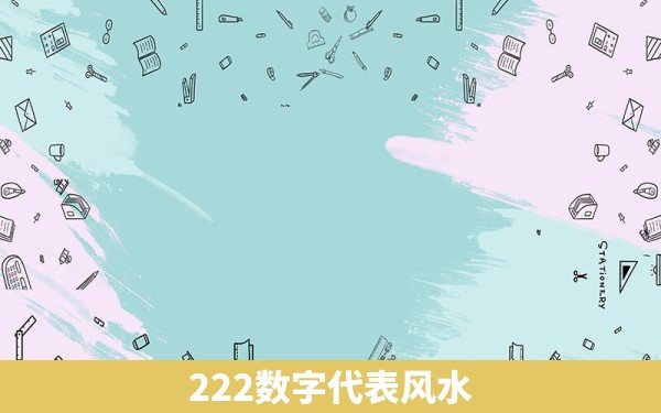 222数字代表风水