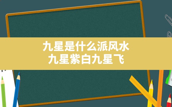 九星是什么派风水,九星紫白九星飞星布局是什么意思 - 一测网