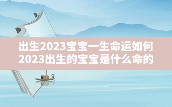 出生2023宝宝一生命运如何_2023出生的宝宝是什么命的