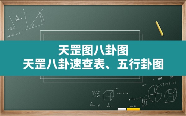 天罡图八卦图,天罡八卦速查表、五行卦图 - 一测网