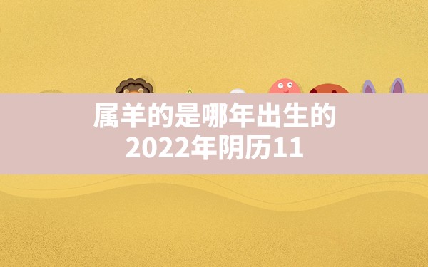 属羊的是哪年出生的,2022年阴历11月出生的虎宝宝取名 - 一测网