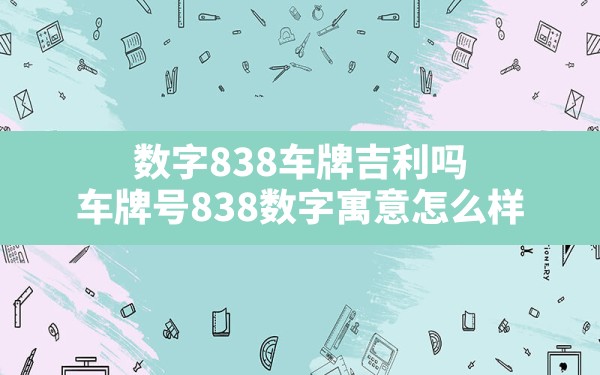 数字838车牌吉利吗,车牌号838数字寓意怎么样 - 一测网