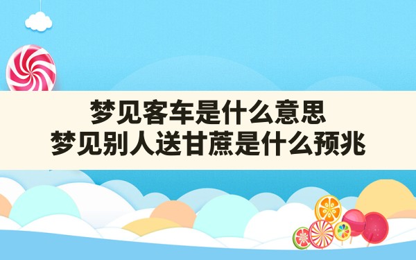 梦见客车是什么意思,梦见别人送甘蔗是什么预兆 - 一测网