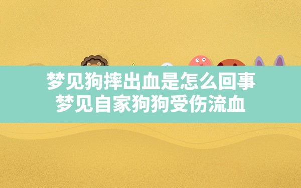 梦见狗摔出血是怎么回事,梦见自家狗狗受伤流血 - 一测网