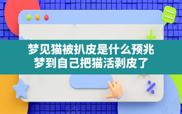 梦见猫被扒皮是什么预兆(梦到自己把猫活剥皮了) - 一测网