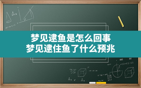 梦见逮鱼是怎么回事,梦见逮住鱼了什么预兆 - 一测网