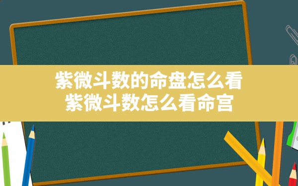 紫微斗数的命盘怎么看_紫微斗数怎么看命宫 - 一测网