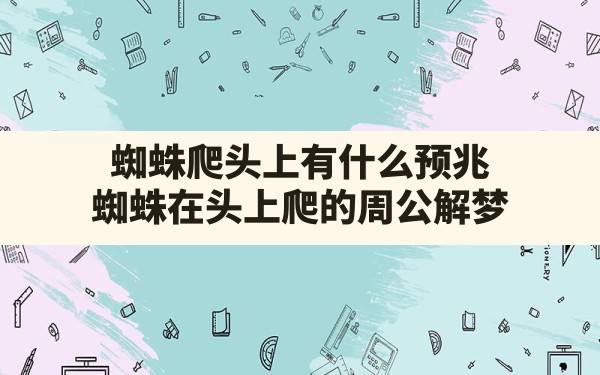 蜘蛛爬头上有什么预兆,蜘蛛在头上爬的周公解梦 - 一测网