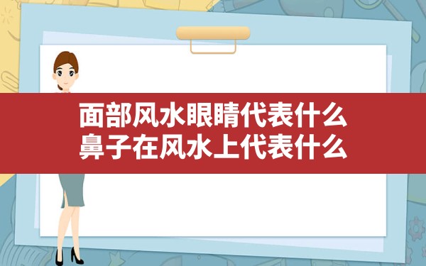 面部风水眼睛代表什么,鼻子在风水上代表什么 - 一测网