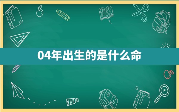 04年出生的是什么命 - 一测网