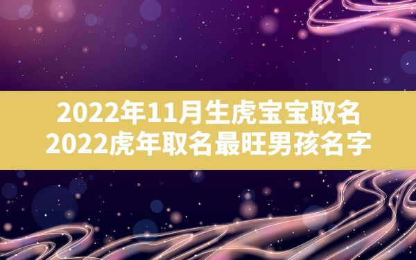 2022年11月生虎宝宝取名,2022虎年取名最旺男孩名字 - 一测网