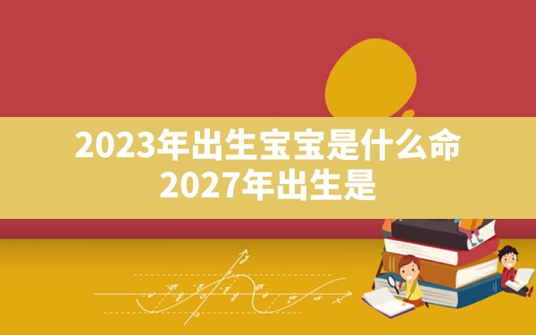 2023年出生宝宝是什么命,2027年出生是什么命五行属什么 - 一测网