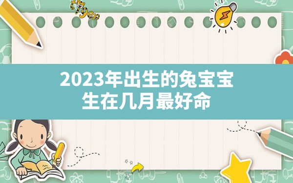 2023年出生的兔宝宝 生在几月最好命？ - 一测网