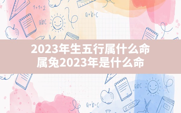 2023年生五行属什么命,属兔2023年是什么命 - 一测网