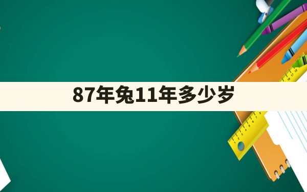 87年兔11年多少岁 - 一测网