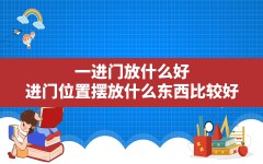 一进门放什么好,进门位置摆放什么东西比较好