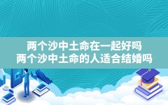 两个沙中土命在一起好吗,两个沙中土命的人适合结婚吗