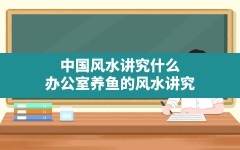 中国风水讲究什么,办公室养鱼的风水讲究