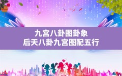 九宫八卦图卦象,后天八卦九宫图配五行