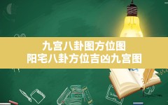 九宫八卦图方位图,阳宅八卦方位吉凶九宫图