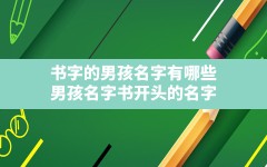 书字的男孩名字有哪些_男孩名字书开头的名字