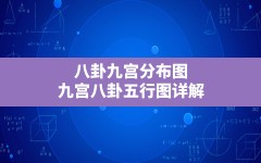 八卦九宫分布图,九宫八卦五行图详解