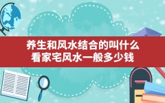 养生和风水结合的叫什么(看家宅风水一般多少钱)