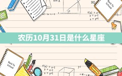 农历10月31日是什么星座