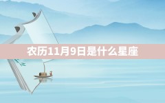 农历11月9日是什么星座