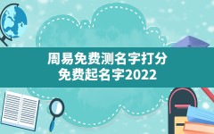 周易免费测名字打分,免费起名字2022免费八字起名打分测试