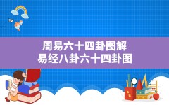 周易六十四卦图解,易经八卦六十四卦图