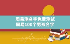 周易测名字免费测试,周易100个男孩名字