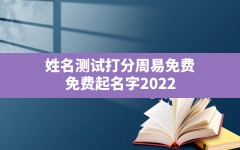 姓名测试打分周易免费,免费起名字2022免费八字起名打分测试