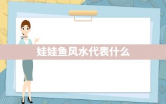 娃娃鱼风水代表什么