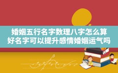 婚姻五行名字数理八字怎么算_好名字可以提升感情婚姻运气吗