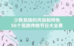 少数民族的风俗和特色,56个民族传统节日大全表