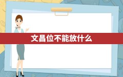 文昌位不能放什么