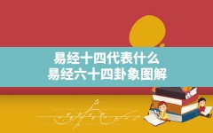 易经十四代表什么,易经六十四卦象图解