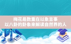 梅花易数重在以象言事_以八卦的卦象来解读自然界的人