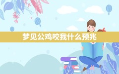 梦见公鸡咬我什么预兆