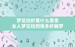 梦见捡虾是什么意思(女人梦见捡到很多虾解梦)