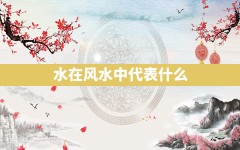 水在风水中代表什么