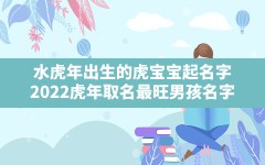 水虎年出生的虎宝宝起名字,2022虎年取名最旺男孩名字