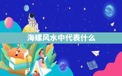 海螺风水中代表什么